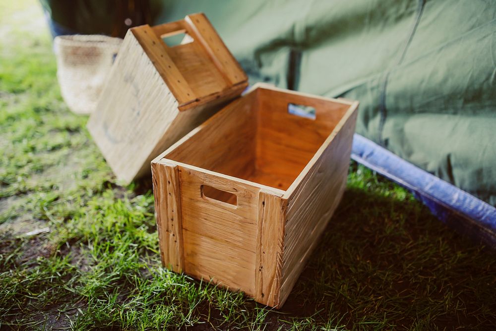 Two wooden crates. Visit Kaboompics for more free images.
