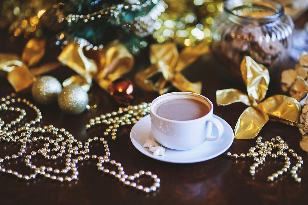 Hot chocolate on Christmas morning. Visit Kaboompics for more free images.