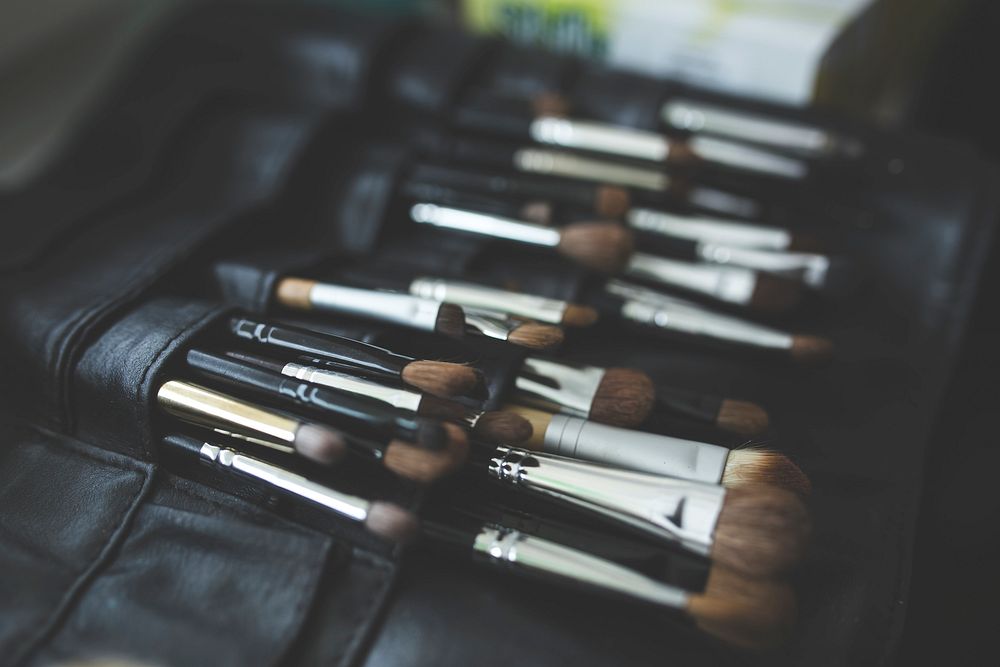 Set of makeup brushes. Visit Kaboompics for more free images.