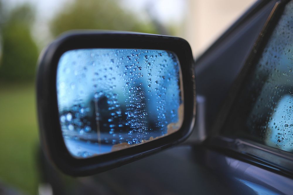 Side view mirror of a car. Visit Kaboompics for more free images.