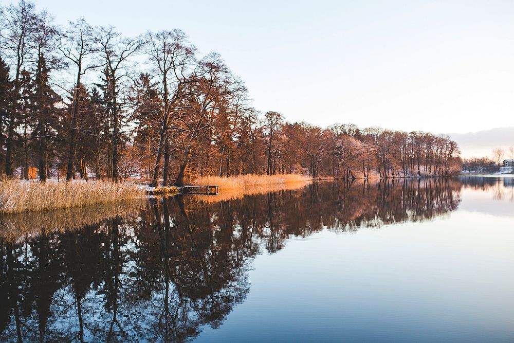 A lake in wintertime. Visit Kaboompics for more free images.