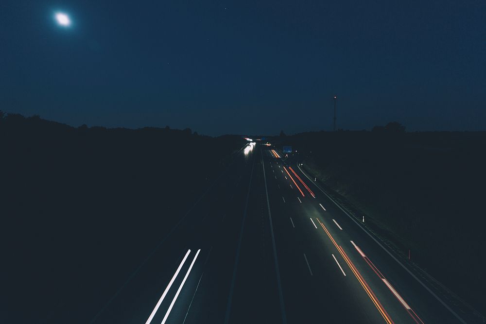 Highway at night time