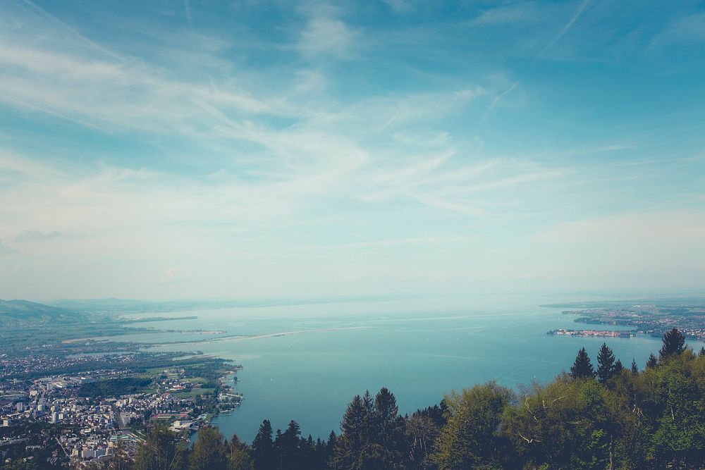 View over a lake in Germany