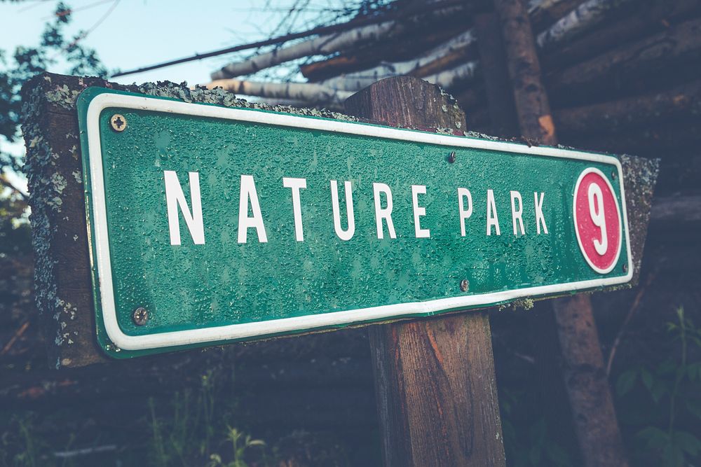 Nature park signage