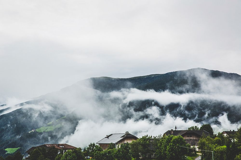 Clouds over the mountains in Bavaria, Germany