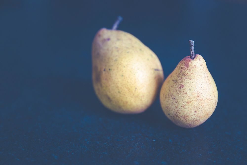 Pears on dark background