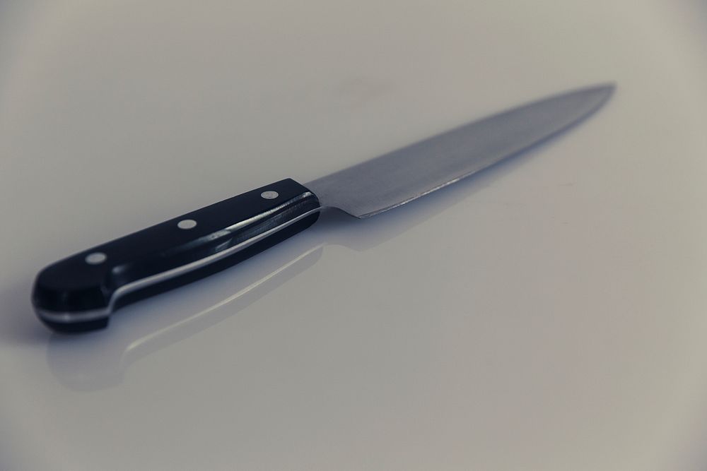 Close up of a kitchen knife