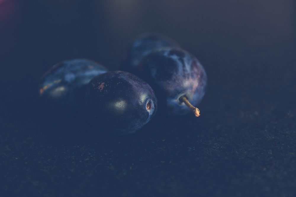 Close up of fresh plums