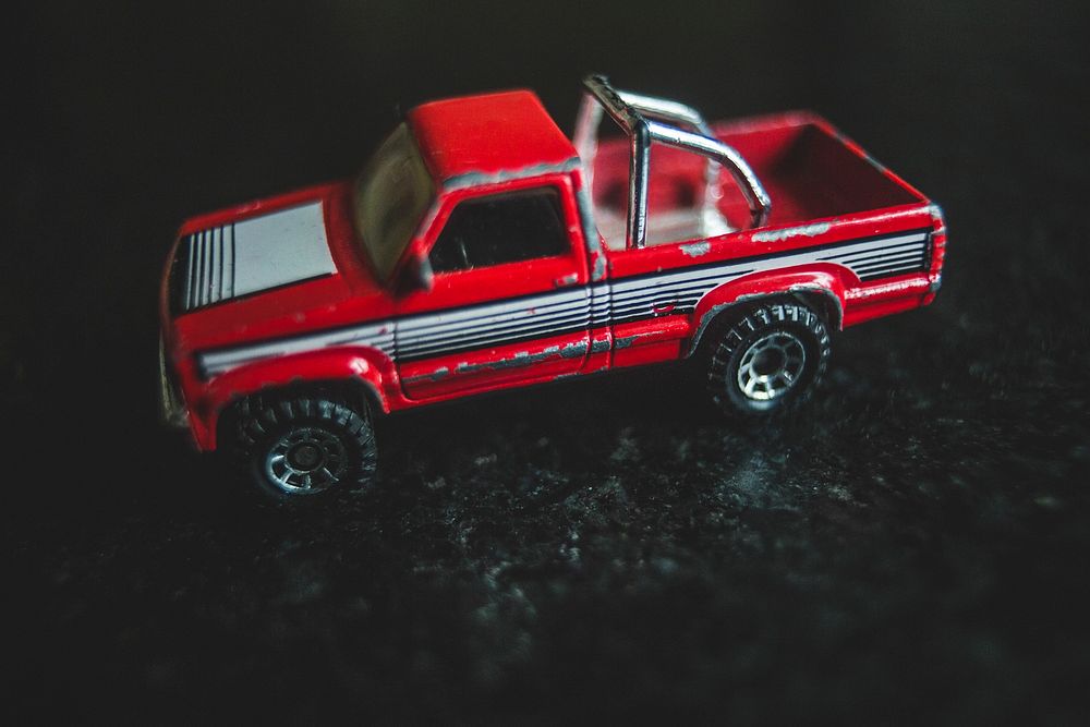 Small plastic toy truck