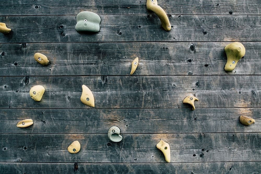 Wooden bouldering wall