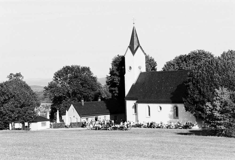 Church in black and white. Regensburg, Germany