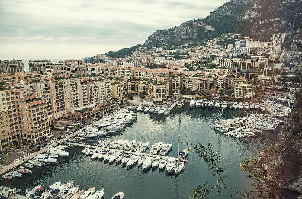 Bay town of Fontvieille, Monaco