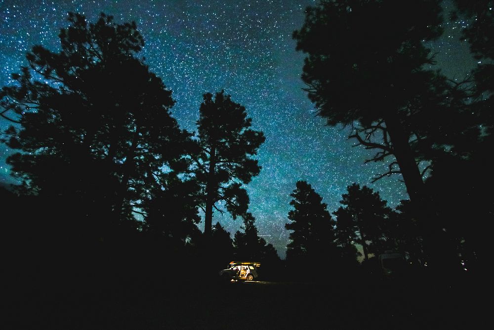 Starry night sky in Arizona, USA