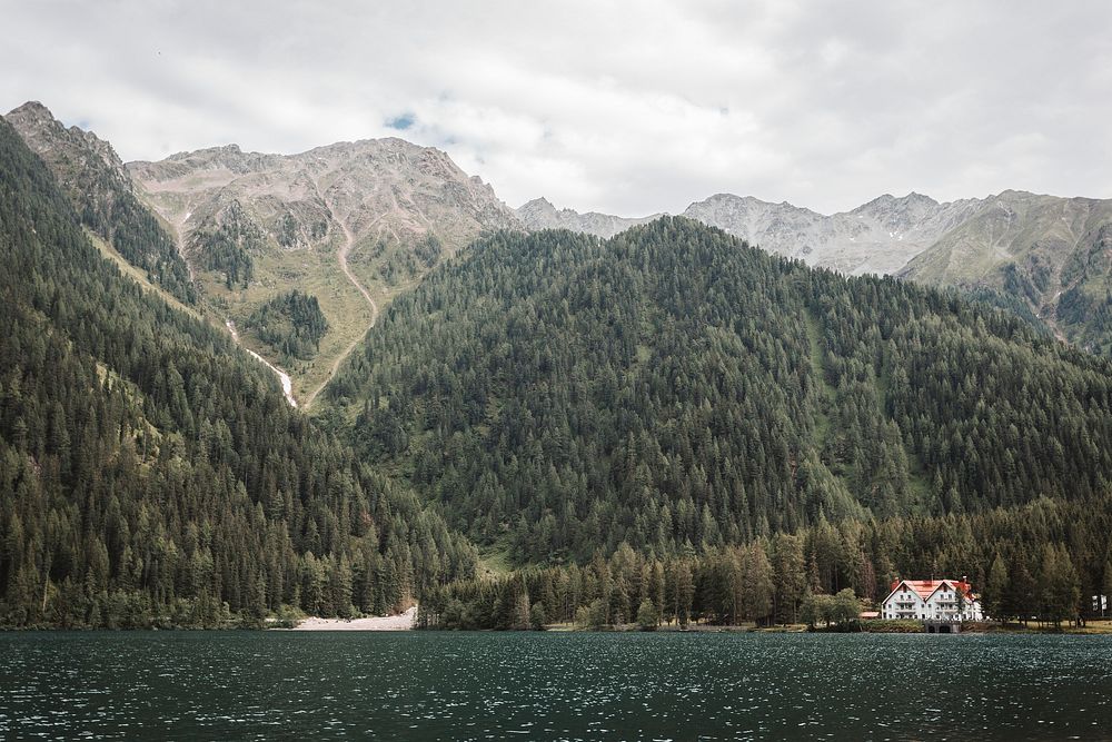Landscape of Lake Anthoiz, Italy