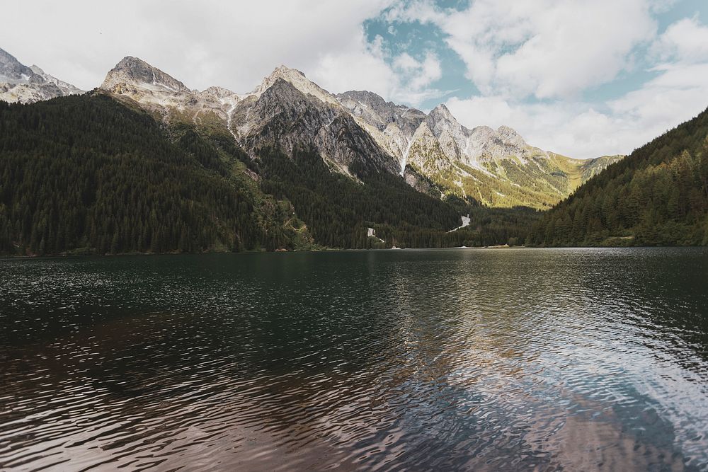 Landscape of Lake Anthoiz, Italy