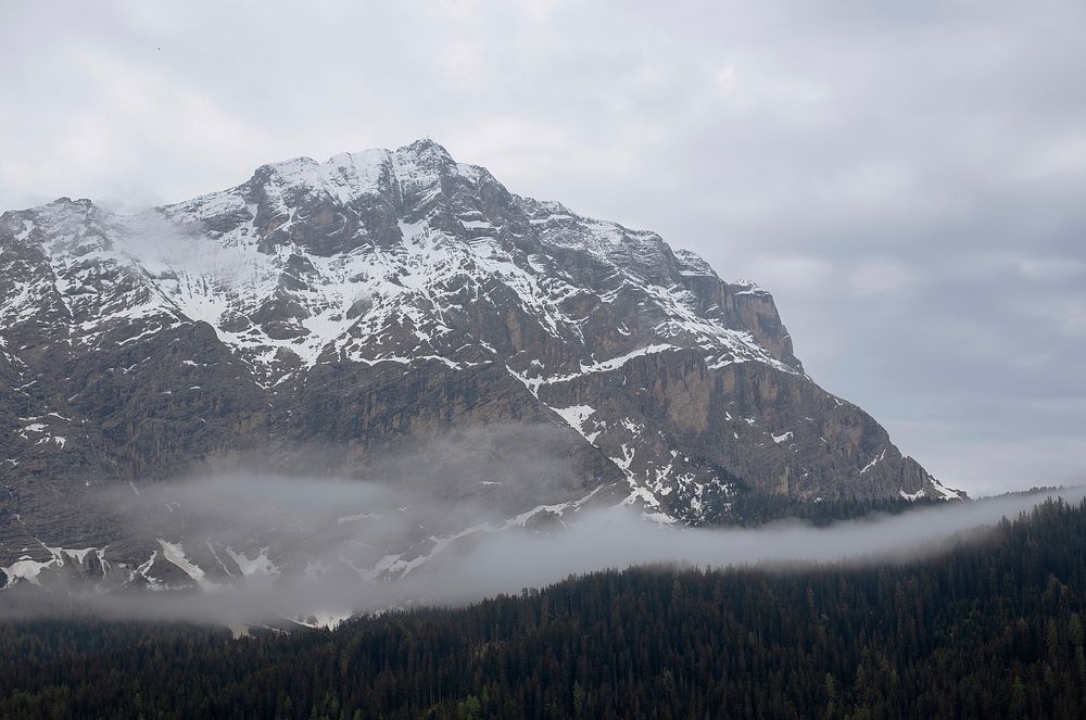 View of snowy mountain range