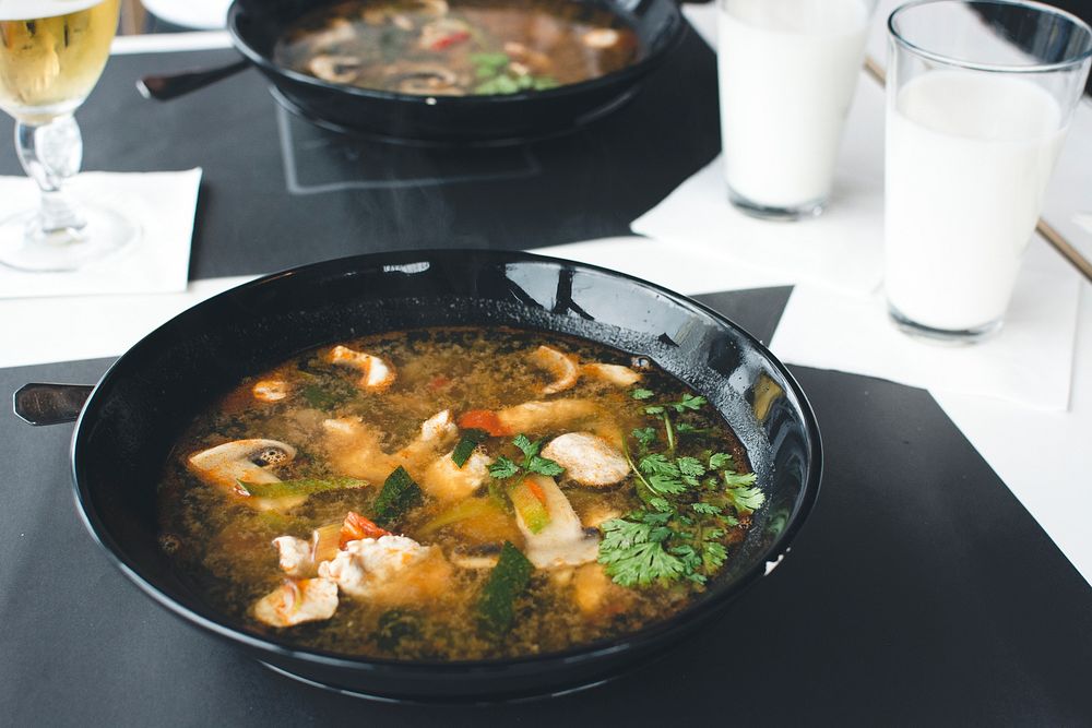 Seafood Tom Yum or Thai style spicy soup