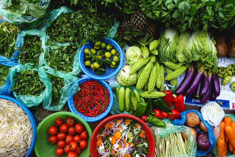 Vegetables at a market in Thailand