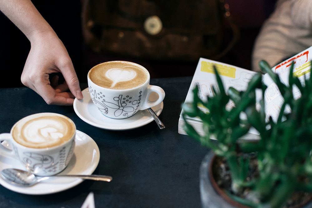 Person drinking coffee