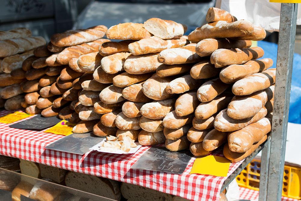 Bread for sale in a market