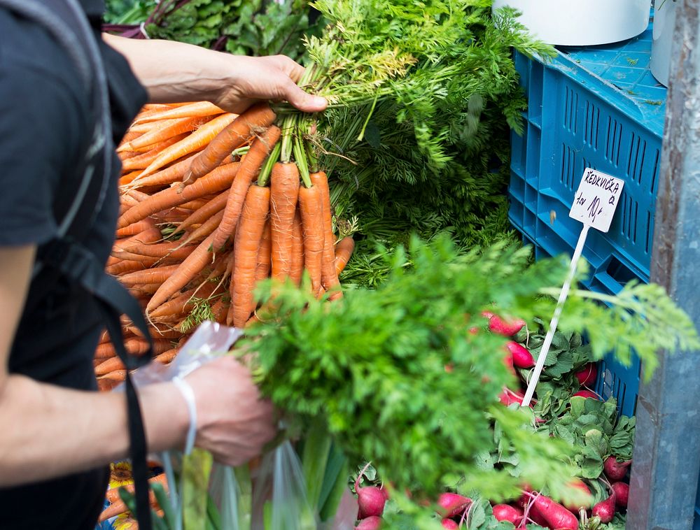 Root vegetable at a market