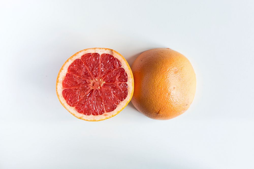 Grapefruit cut in halves