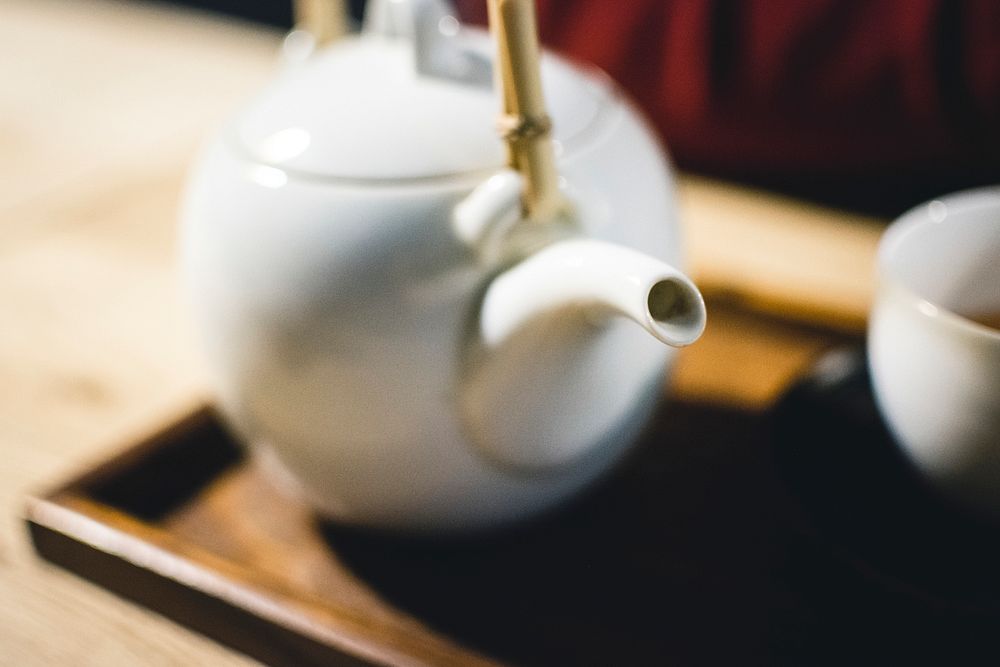 Closeup of teapot