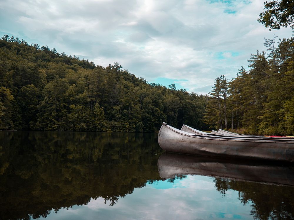Canoes at The Wilds in North Carolina, United States