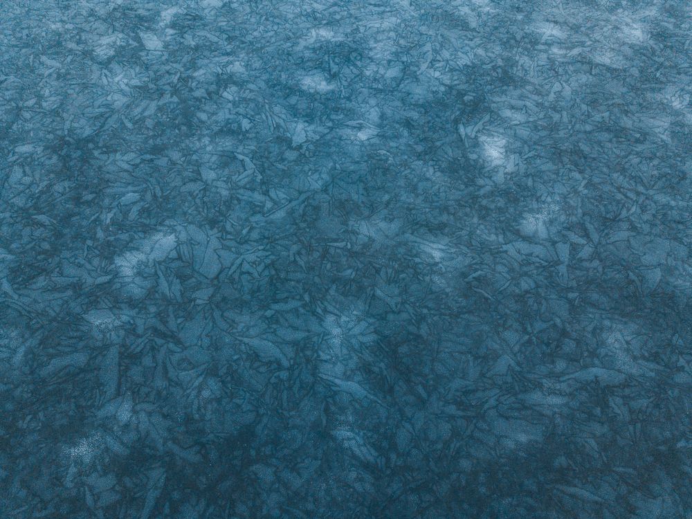 Close up of ice on a frozen lake