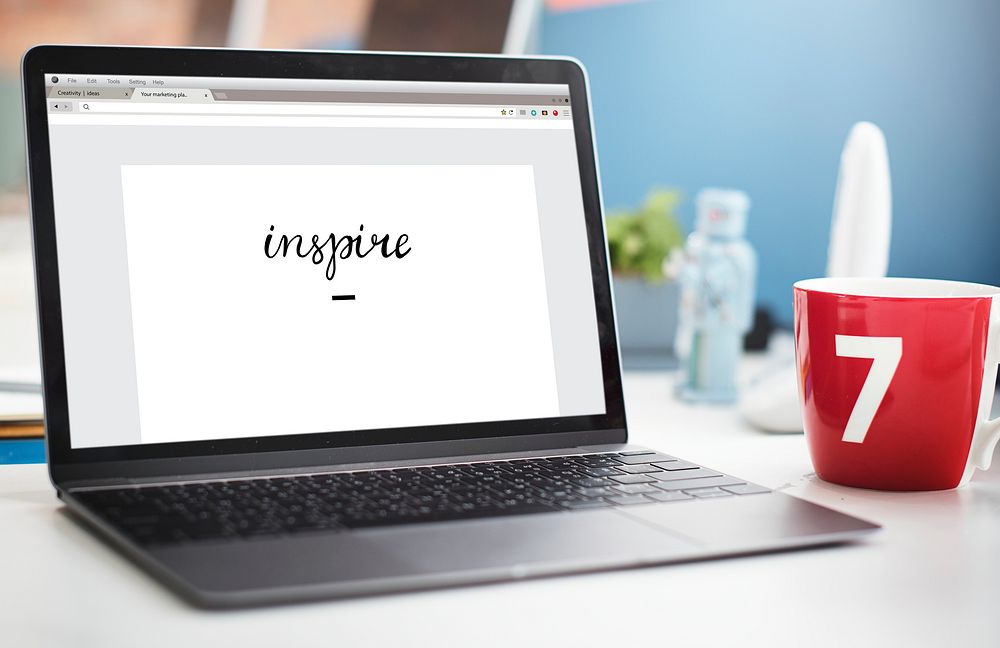 Inspire on a laptop screen