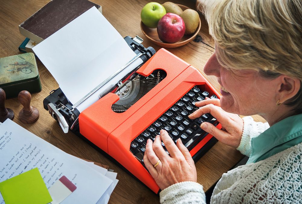 Typing using a typewriter