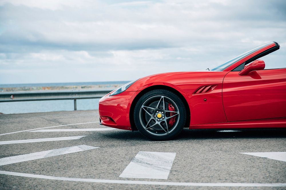 Side view of Italian passion. The red perfectly suits the California.