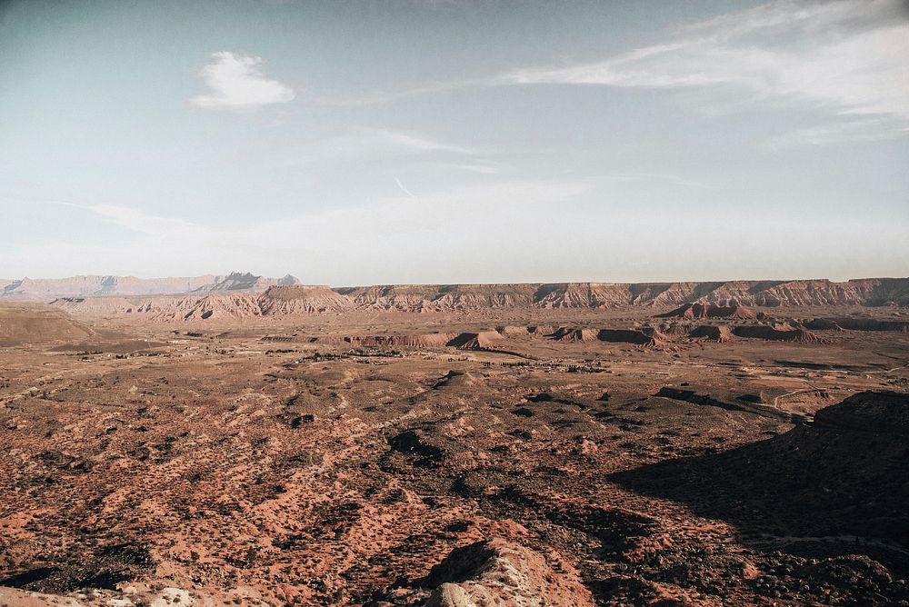 Free dusty desert landscape, Arizona image, public domain travel CC0 photo.