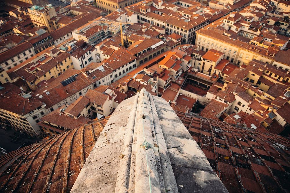 Free clay rooftops of Florence, Italy image, public domain city CC0 photo.