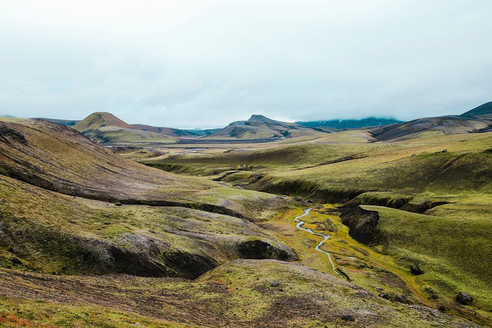 Free mountain landscape, Iceland image, public domain nature view CC0 photo.
