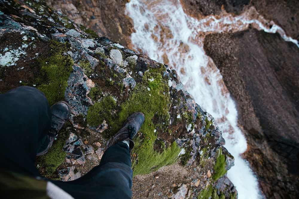 Free waterfall, nature background, public domain CC0 photo.