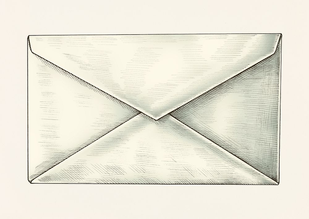 Hand-drawn white letter illustration