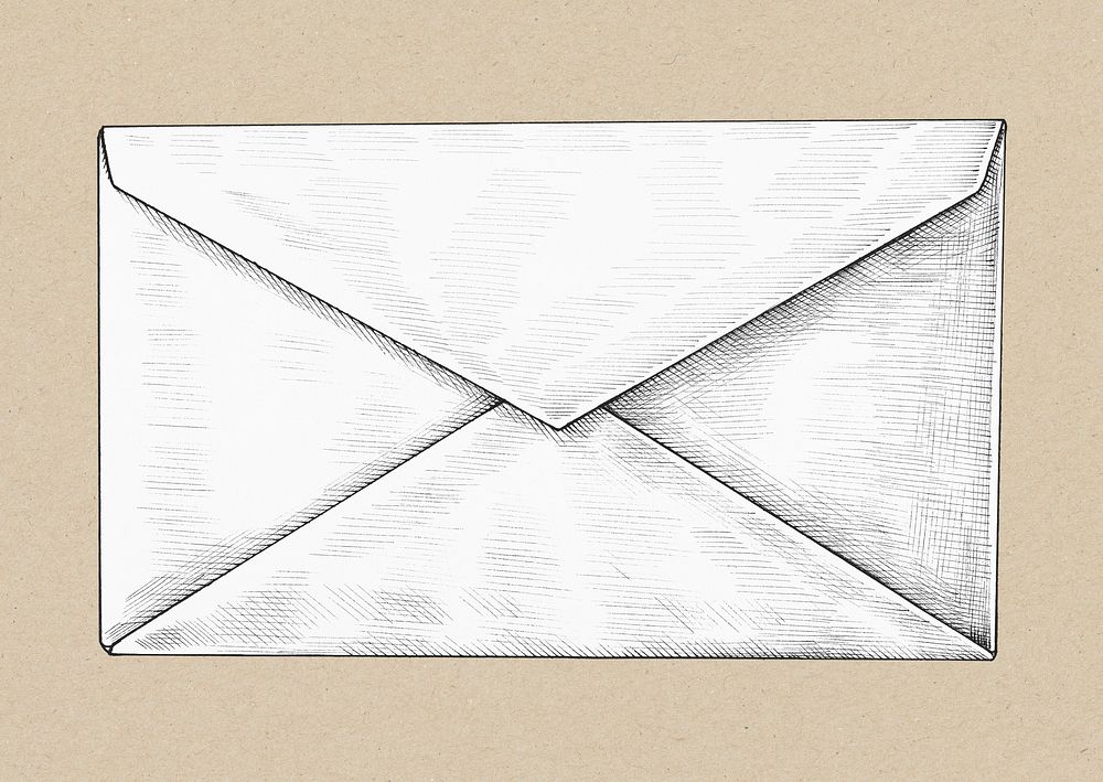 Hand-drawn white letter illustration
