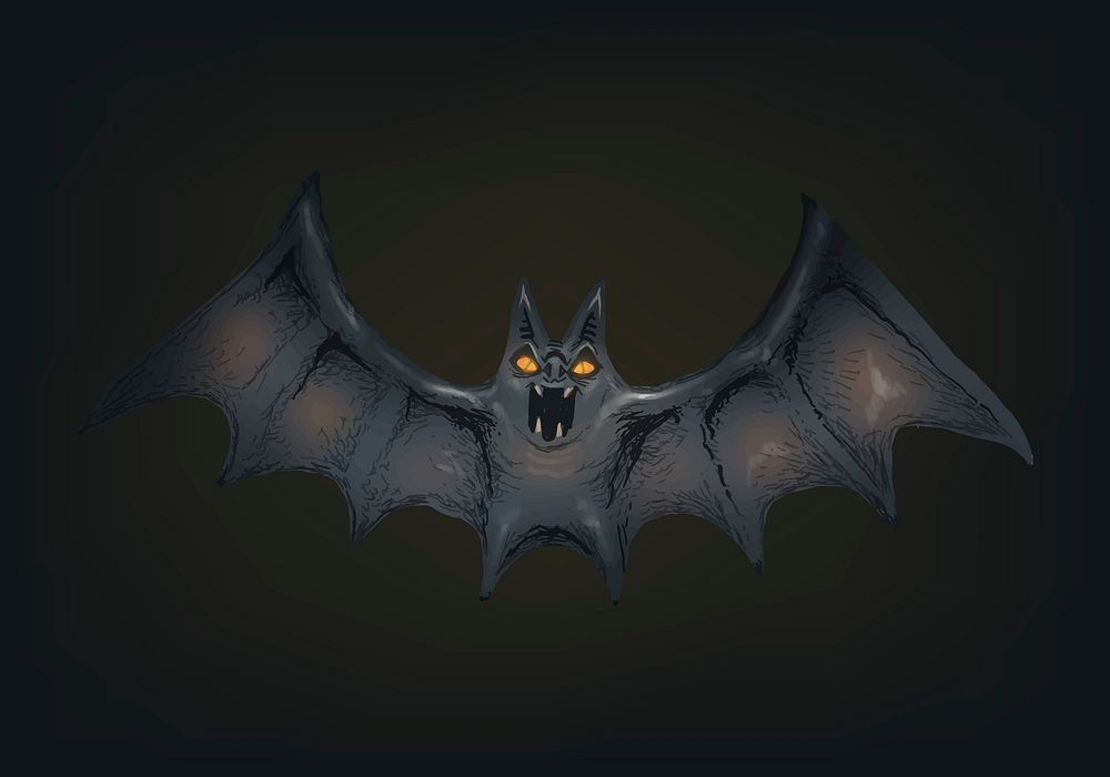 Illustration of a bat icon vector for Halloween