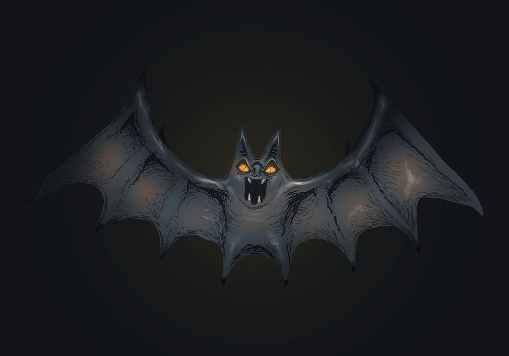 Illustration of a bat icon vector for Halloween