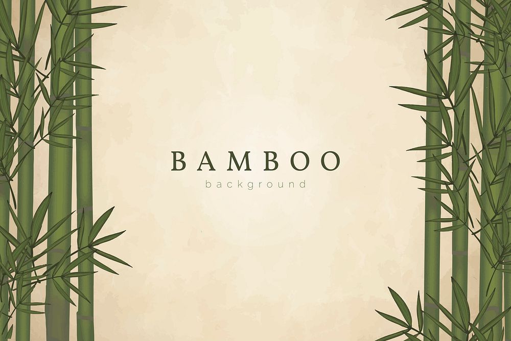 Bamboo leaf elements background vector