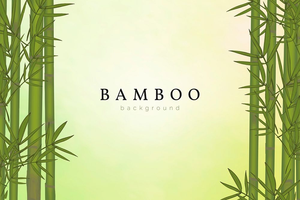 Bamboo leaf elements background vector