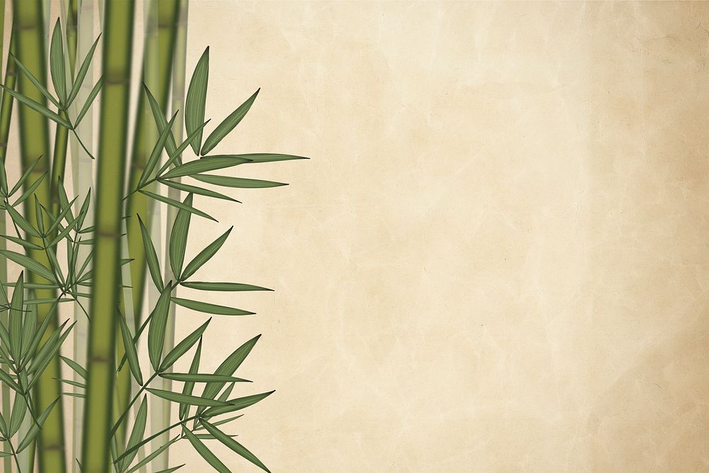 Bamboo leaf elements background illustration