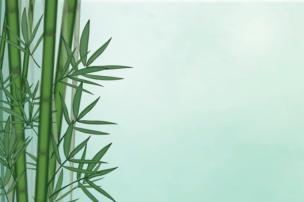 Bamboo leaf elements background vector
