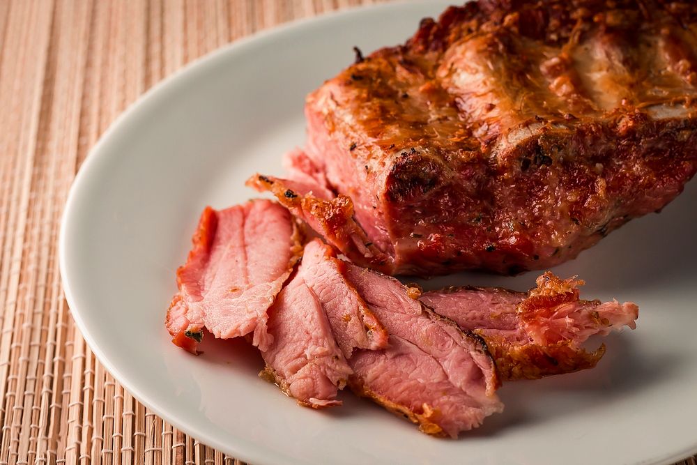 Roasted pork ribs. Free food image, public domain CC0 photo.