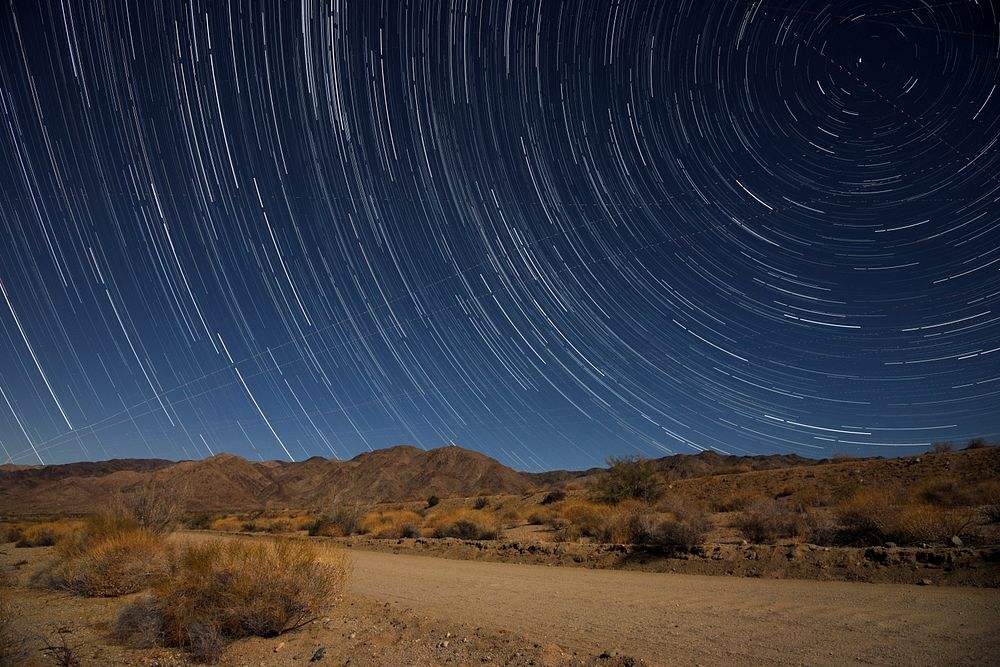 Star trail. Original public domain image from Flickr