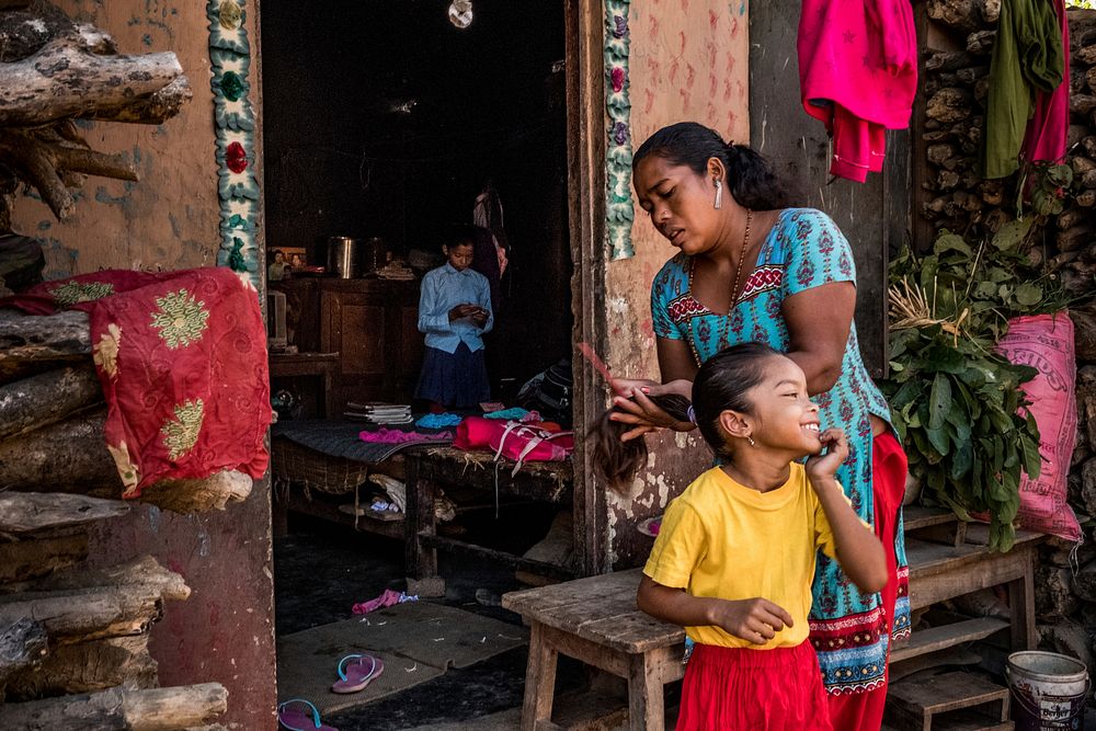 Musahar woman and her daughter, Sauraha, Chitwan District, Nepal, November 2017.