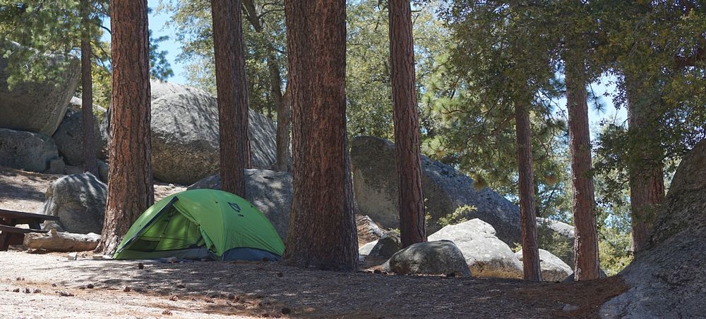 Camping at Marion MountainA tent setup for Memorial Day Weekend at Marion Mountain Campground in the San Jacinto Mountains…