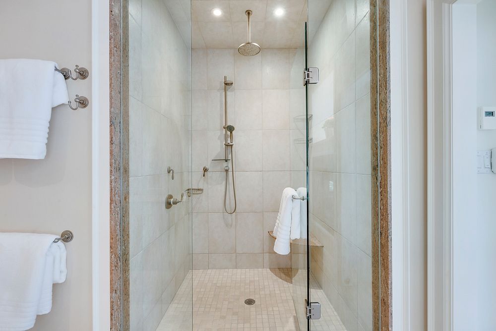 Frameless vs SemiFrameless Shower Doors Bathroom Design Blue Sky