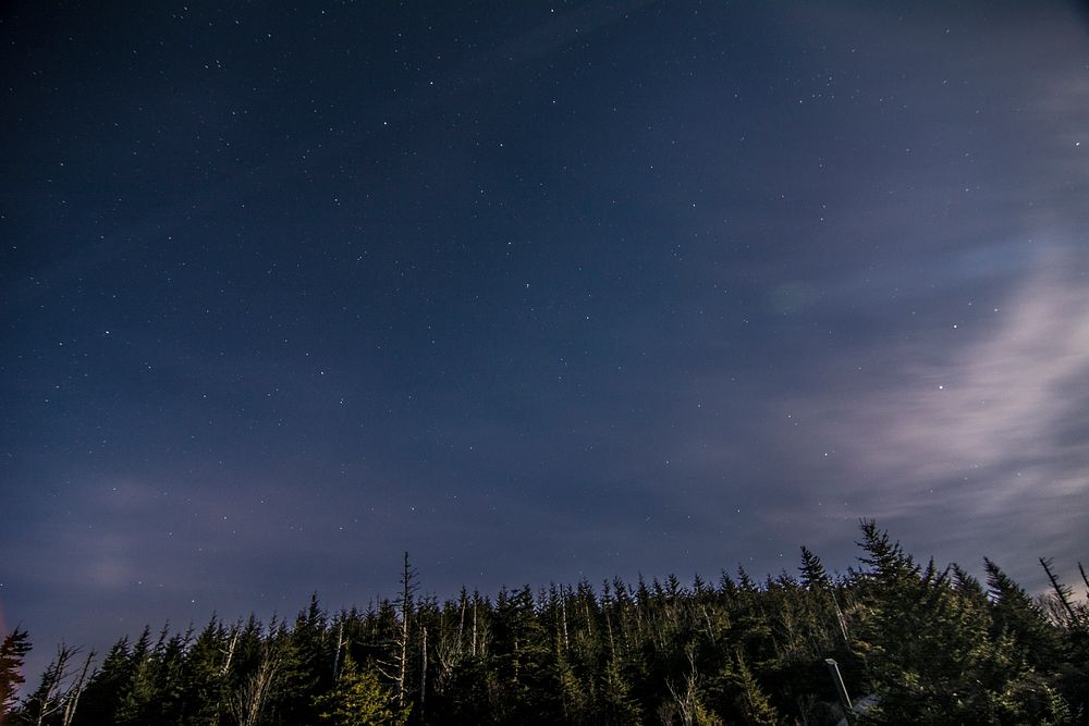 Night sky at Clingmans Dome. Original public domain image from Flickr